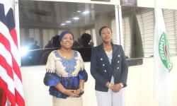 Minister of Foreign Affairs, Her Excellency Madam Sara Beysolow Nyanti along with the Vice President of the Economic Community of West African States (ECOWAS) Commission, Her Excellency Mrs. Damtien L. Tchintchibidja 