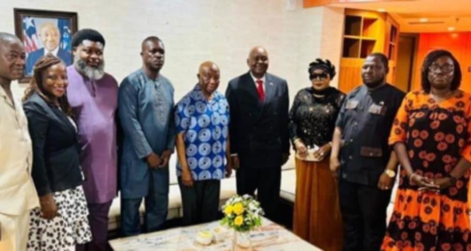 Organization Of Liberian Communities In Nigeria Pays President Boakai A Courtesy Visit