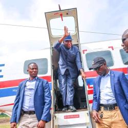 President Joseph Nyuma Boakai, Sr. and delegation arrived in Foya, Lofa County