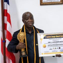Agriculture Minister Receives Golden Image Award, Dedicates Honor to President Boakai, Ministry Staff and Liberian Farmers