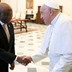 Pope Francis meets President Boakai
