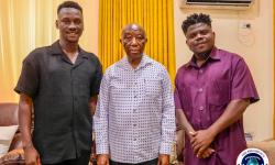 President Boakai Honors Berthold Kobina Ackon (Wodemaya) and Jenkins Nyuma 