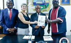 LRRRC Executive Director Presents Report to President Boakai on Burkinabè in Liberia.