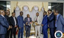 President Boakai Receives LPRC Management Team.