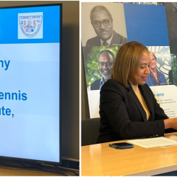 Director General of the Foreign Service Institute, Reginald B. Goodridge, Sr., with Ms. Michelle Gyles-McDonnough, Assistant UN Secretary General and Executive Director of UNITAR in Geneva
