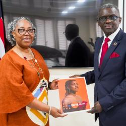  Deputy Minister of Foreign Affairs, Cllr. Deweh E. Gray along with UNFPA Country Representative Mr. Mady Biaye