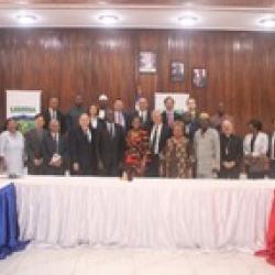 Liberia’s Minister of Foreign Affairs, H.E. Sara Beysolow Nyanti along with Ambassadors, Heads of Mission, and Chargés d’Affaires accredited near Monrovia
