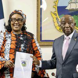 President Boakai Receives Proposed National Health Insurance Bill.