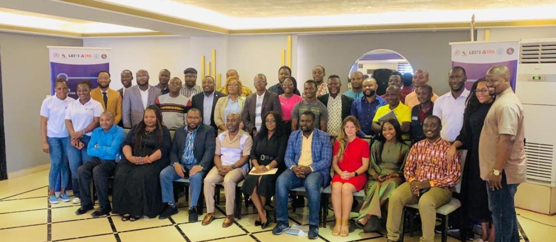 Cross section of stakeholders and participants posed for the press after the launch in Monrovia Cross section of stakeholders and participants posed for the press after the launch in Monrovia