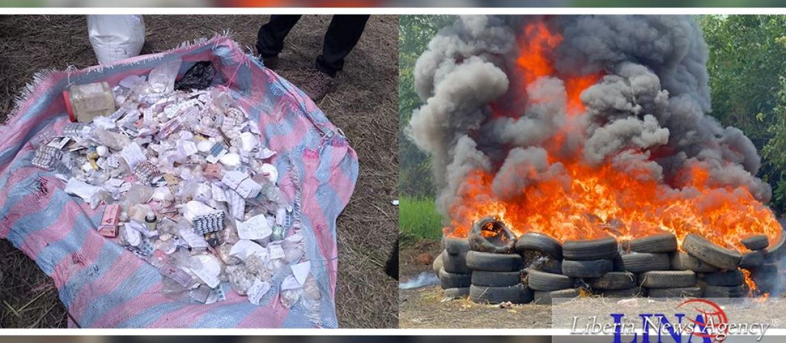 LDEA Burns Over LD $60 Million Worth  Of  Illicit Drugs