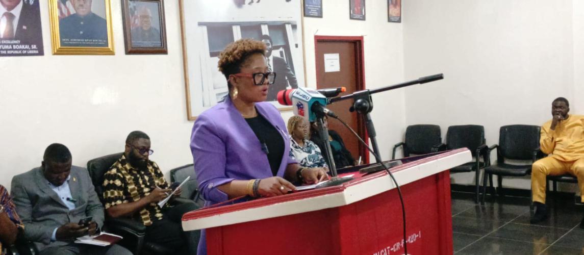 Hon. Garmai Koboi, Director-General, Liberia Intellectual Property Office address MICAT regular press briefing, Tuesday, September 24, 2024