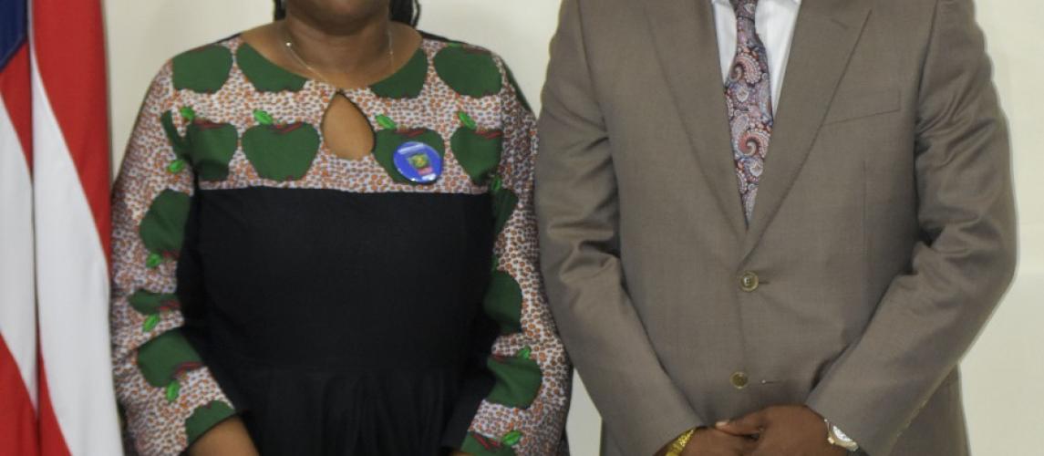 H.E. Mme. Sara Beysolow Nyanti (L) and Hon. Mathew Sahr Nyuma (R) H.E. Mme. Sara Beysolow Nyanti (L) and Hon. Mathew Sahr Nyuma (R)