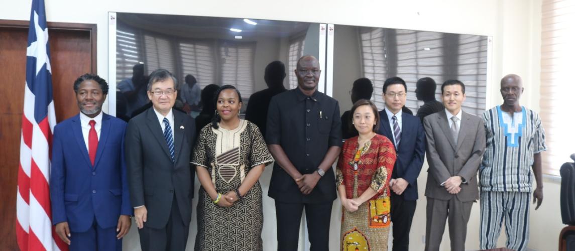 Liberia’s Deputy Minister for International Cooperation and Economic Integration, Dr. Ibrahim Al-bakri Nyei along with Japan's Ambassador to Liberia, His Excellency Mr. Yoshimoto Hiroshi in a group photo Liberia’s Deputy Minister for International Cooperation and Economic Integration, Dr. Ibrahim Al-bakri Nyei along with Japan's Ambassador to Liberia, His Excellency Mr. Yoshimoto Hiroshi in a group photo