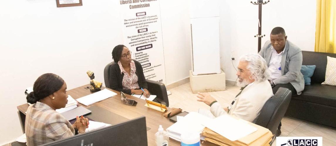 The Liberia Anti-Corruption Commission (LACC), Through its Executive Chairperson, Cllr. Alexandra K. Zoe, Held an Introductory Meeting with Representatives of the European Union (EU)-Funded Complementarity Budget Support Project