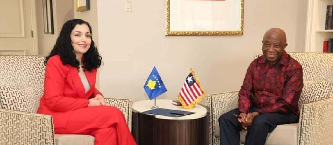 Kosovo President Pays  Courtesy Visit to President Boakai