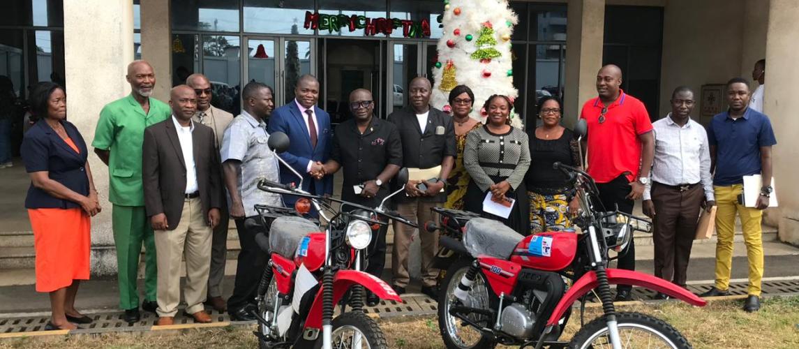 UNDP Donates 16 Motorbikes to Boost Agricultural Extension Services in Liberia UNDP Donates 16 Motorbikes to Boost Agricultural Extension Services in Liberia